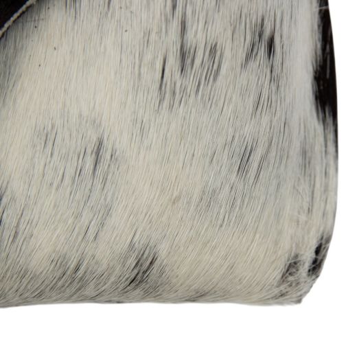 Étui à lunettes en cuir noir et blanc (Bos taurus)
