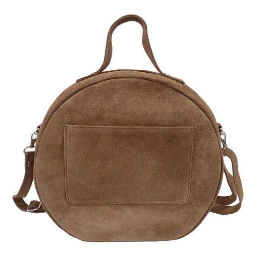crossbody sac tissage en daim brun 30x28x7cm (bos taurus taurus)