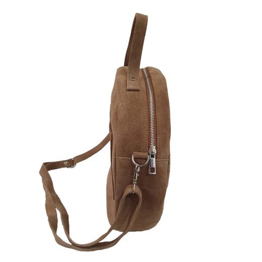 crossbody sac tissage en daim brun 30x28x7cm (bos taurus taurus)