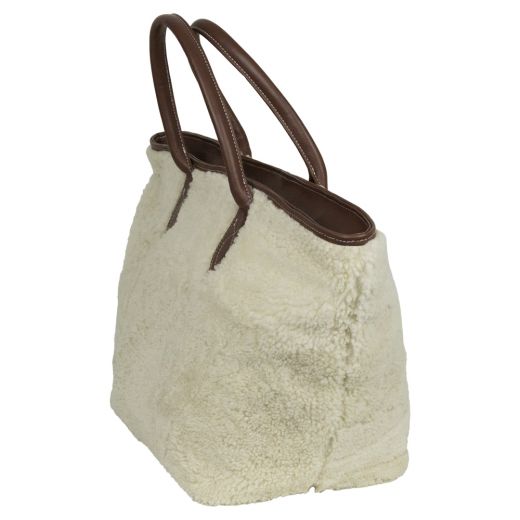 mouton blanc sac de courses 55x30cm (ovis aries)