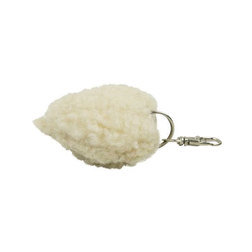 key chain sheep white heart 5cm (ovis aries)