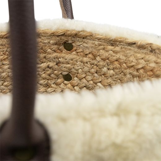 schaf weiss jute schultertasche 50cm (ovis aries)