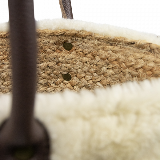 schaf weiss jute schultertasche 50cm (ovis aries)