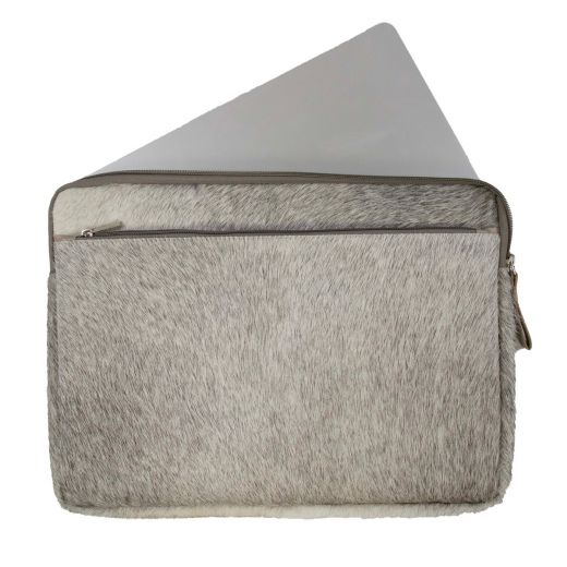housse pour ordinateur portable gris 15 pouces 28,5x39cm (bos taurus taurus)