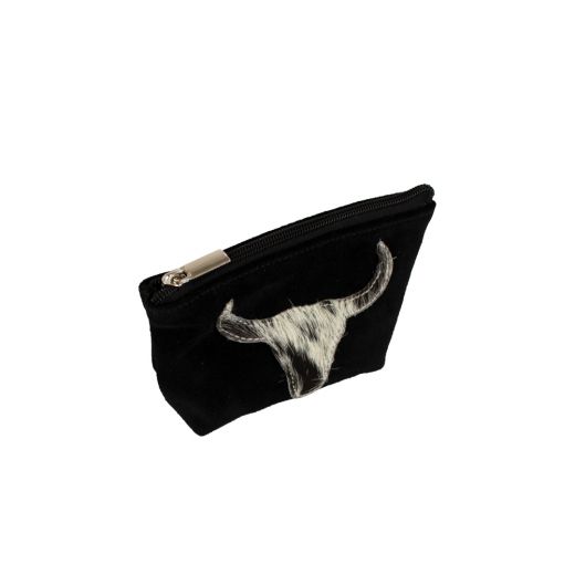 kosmetiktasche stier schwarz 15cm*