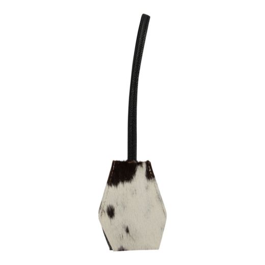 Key holder leather black white (Bos taurus)
