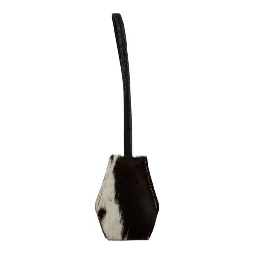 Key holder leather black white (Bos taurus)