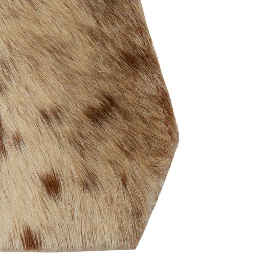 Porte-clés en cuir marron et blanc (Bos taurus)