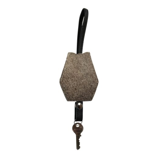 Porte-clés en cuir gris (Bos taurus)