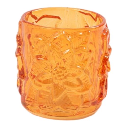 Photophore Marisol orange h8 d8,5cm