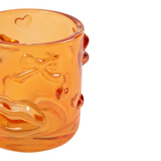 Photophore Aurelia orange h8 d8,5cm