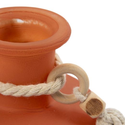 Vase Lunara orange terre h18 d11,5cm