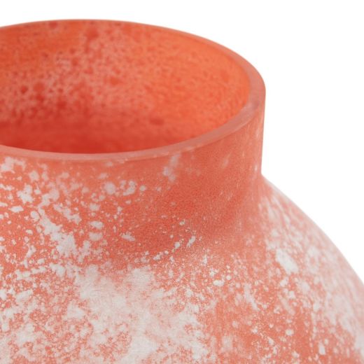 Vase Nyra corail h18,5 d19,5cm