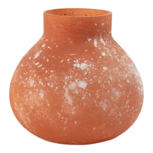 Vase Nyra orange terre h18,5 d19,5cm