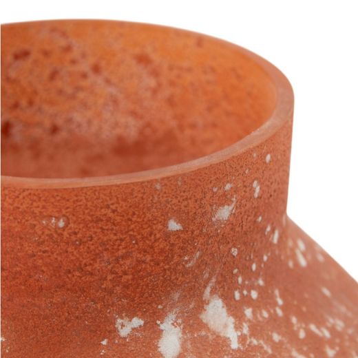 Vase Nyra orange terre h18,5 d19,5cm