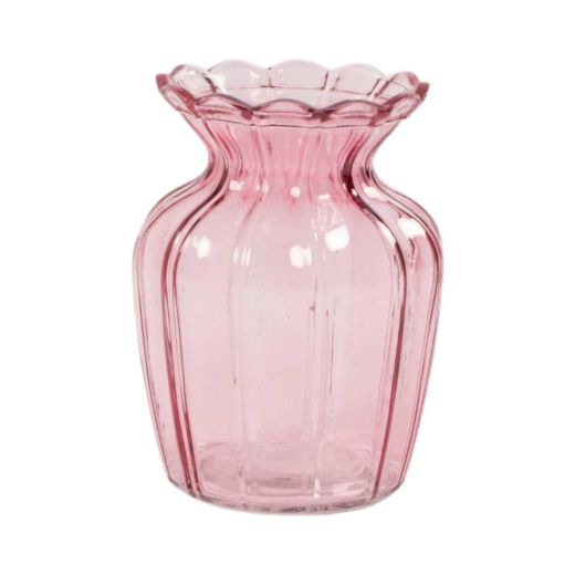 Vase Kamina rose h15,5 d11,5cm