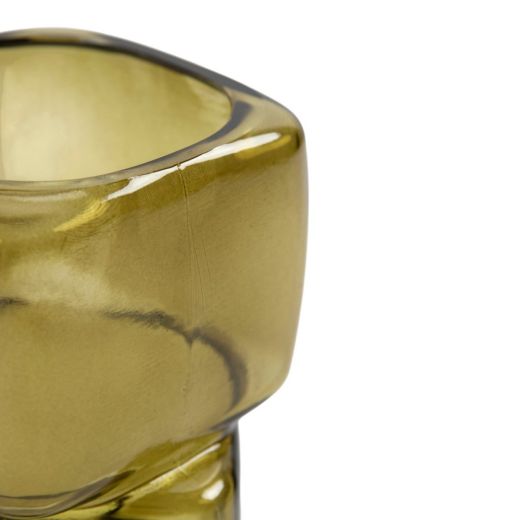 Vase Nerissa olive green h24,5 d10cm (cc)