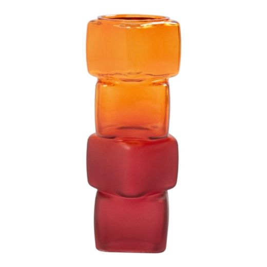 Vase Nerissa orange/pink h24,5 d10cm (cc)