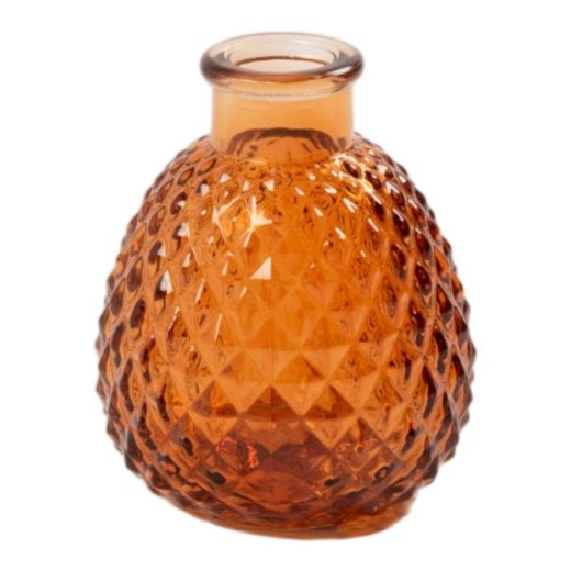 Vase bouteille Emmy orange h8,4 d7cm