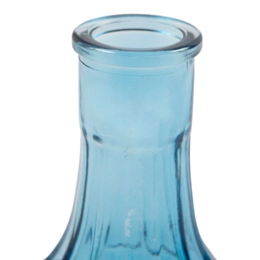 Vase bouteille Linda bleu h11 d6cm