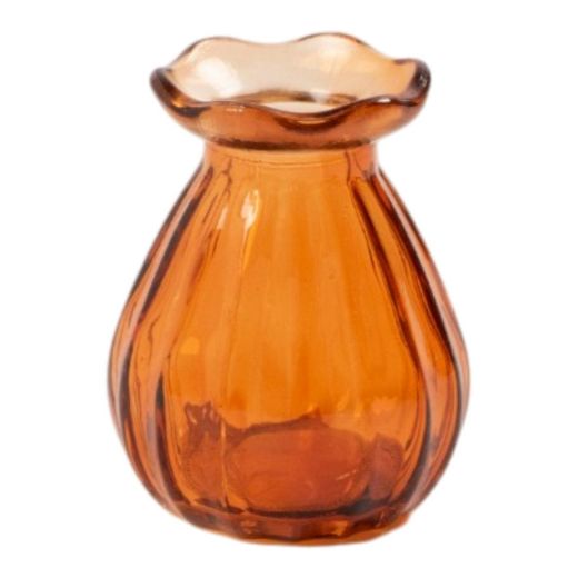 Vase bouteille Sedona orange h8,5 d6,8cm