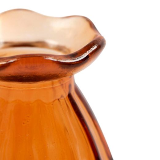 Vase bouteille Sedona orange h8,5 d6,8cm