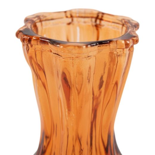 Vase bouteille Tharin orange h10 d6cm
