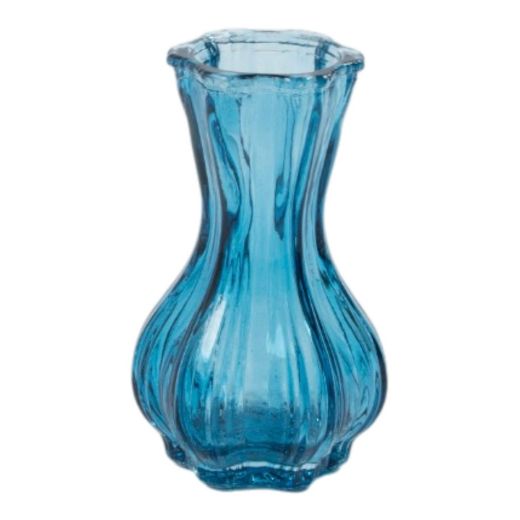 Vase bouteille Tharin bleu h10 d6cm