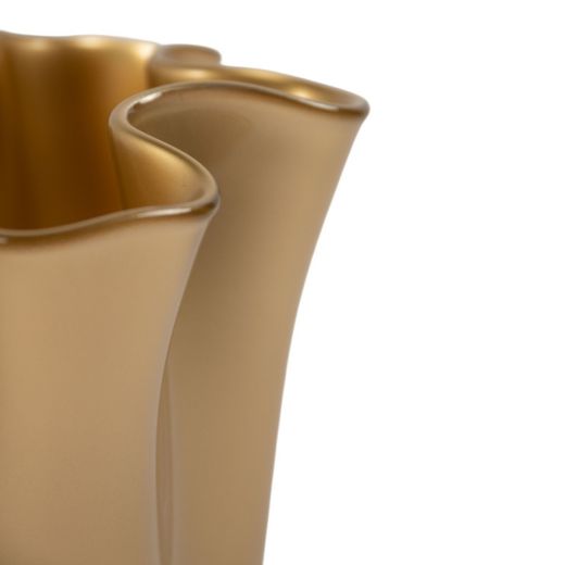 Wave vase 'goldie' gold h25 d24 cm
