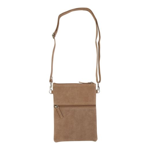 Crossbody Bag vertical weave brown 23x17cm (bos taurus taurus)