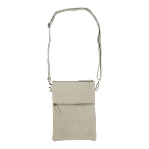 Crossbody Bag vertical weave sand 23x17cm (bos taurus taurus)