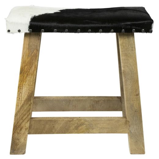 banquette vache noir blanc petit 46cm