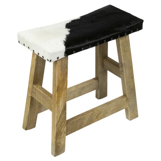 banquette vache noir blanc petit 46cm