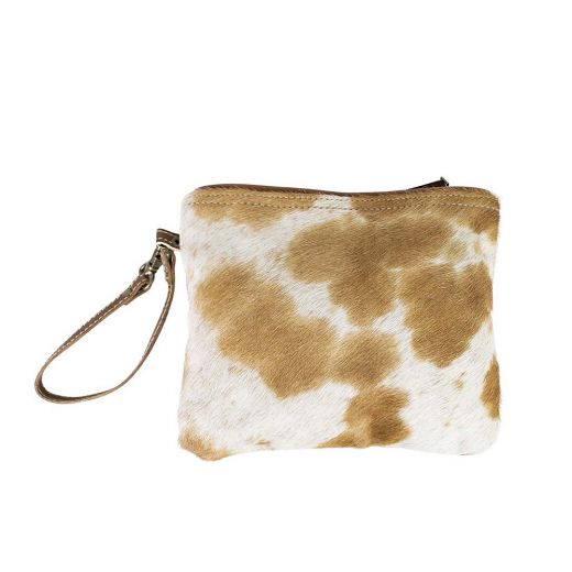 make up bag brown cow 21cm (bos taurus taurus)*