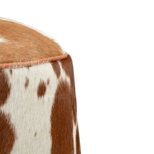 Hocker Kuh rund braun weiss 40x40x43cm (bos taurus taurus)