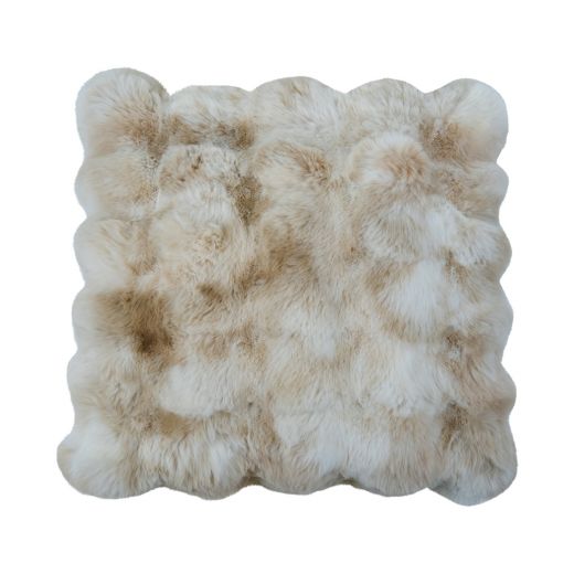 cushion teddy bubble beige 45x45cm