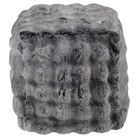 hocker teddy bubble grau 40x40x45cm