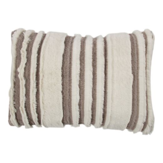 Cushion stripe 2 colour taupe 40x60cm