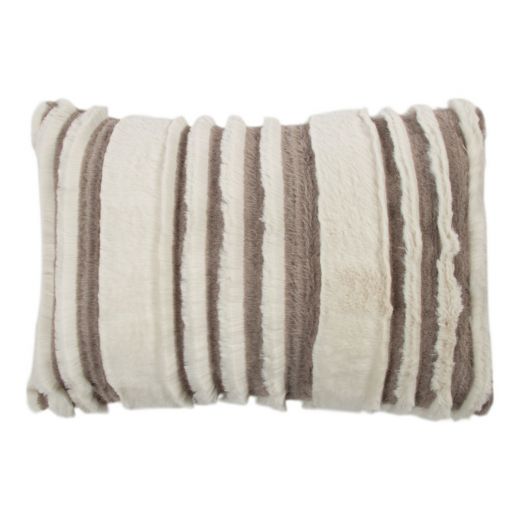 Cushion stripe 2 colour taupe 40x60cm