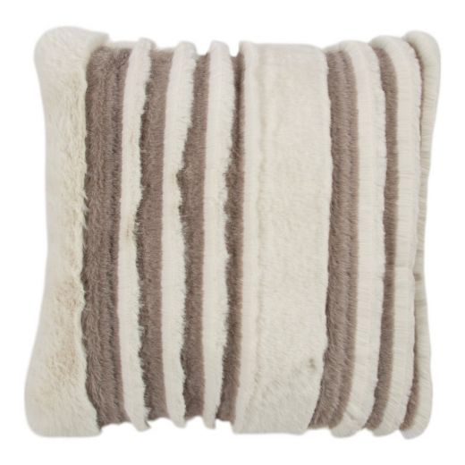 Cushion stripe 2 colour taupe 50x50cm