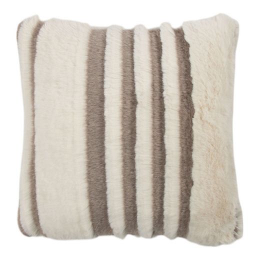 Cushion stripe 2 colour taupe 50x50cm