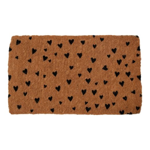 Paillasson en coco cœurs partout 75cm