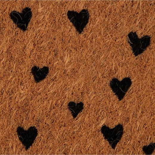 Paillasson en coco cœurs partout 75cm