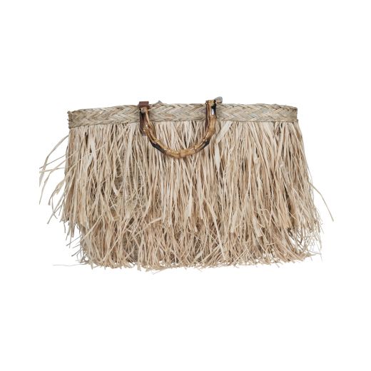 jute bag fringes all over 52cm