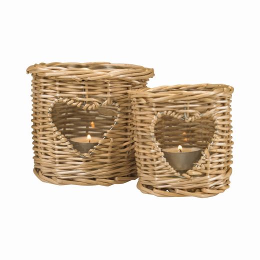 rotan windlicht hart 9cm