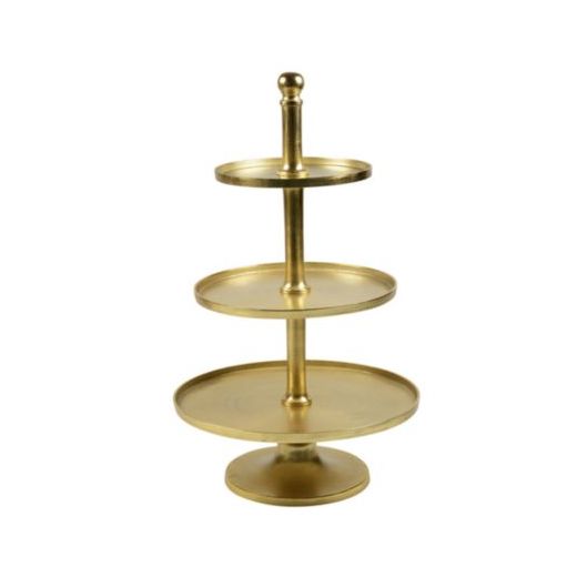 etagère rond goud 3 lagen 80cm