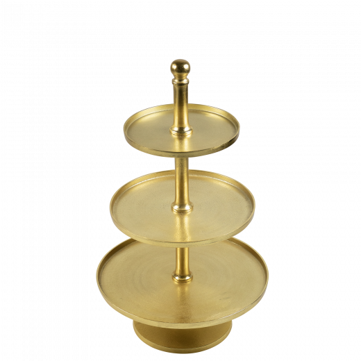 etagère rond goud 3 lagen 80cm