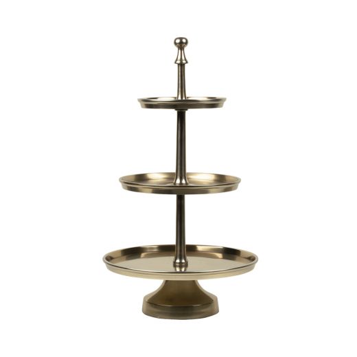 keuken etagère champagne goud rond 3 lagen 48cm*