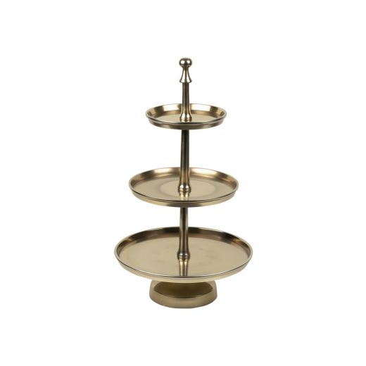 keuken etagère champagne goud rond 3 lagen 48cm*