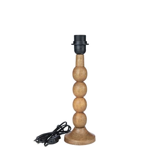 pied de lamp billes de bois de manguier 30cm